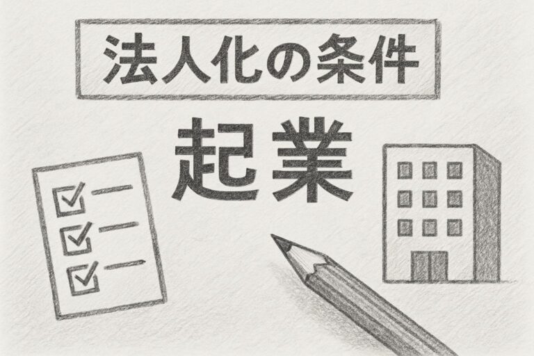 法人化の条件まとめ｜株式会社や合同会社設立に必要な要件と注意点