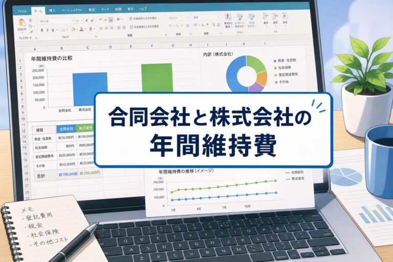 合同会社と株式会社の年間維持費（ランニングコスト） みんなの疑問をプロが解決！設立前に知るべき維持費の真実